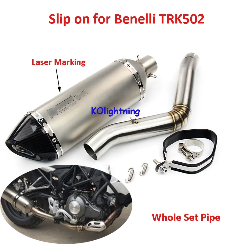 TRK502 Motorcycle Exhaust System Connect Middle Mid Pipe Slip on Escape Muffler Pipe for Benelli TRK502 Exhaust
TRK502 Motorcycle Exhaust System Connect Middle Mid Pipe Slip on Escape Muffler Pipe for Benelli TRK502 Exhaust