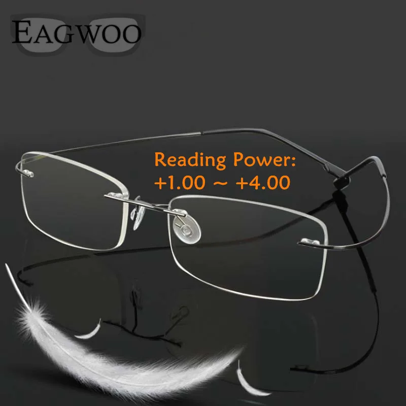 Rimelss Stainless Steel Flexible Eyeglasses Prescription Spectacles Presbyopic Hyperopia Far-sighted Reading Glasses Strength
Rimelss Stainless Steel Flexible Eyeglasses Prescription Spectacles Presbyopic Hyperopia Far-sighted Reading Glasses Strength