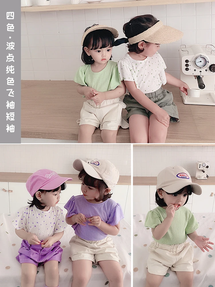 Girl Flying Sleeve T-shirt Pure Cotton Fashion Summer Clothes Kids 2019 New 1-3yrs Children Breathable Soft Clothing Baby Girl
Girl Flying Sleeve T-shirt Pure Cotton Fashion Summer Clothes Kids 2019 New 1-3yrs Children Breathable Soft Clothing Baby Girl