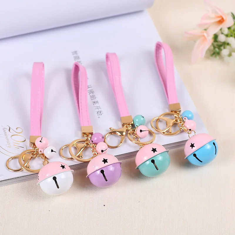 Metal Bell Key Ring Men and Women Bag Pendant Leather Rope Stitching Color Anti-theft Bell Ornaments Accessories Auto Keychain
Metal Bell Key Ring Men and Women Bag Pendant Leather Rope Stitching Color Anti-theft Bell Ornaments Accessories Auto Keychain
