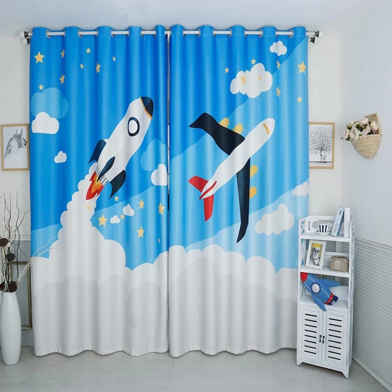 Budloom 3d digital printing rocket curtain for boys room cartoon curtain window drape for kids bedroom
Budloom 3d digital printing rocket curtain for boys room cartoon curtain window drape for kids bedroom