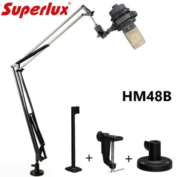 Superlux HM48B recording microphone table arm desktop bracket for recording studio broadcast station adjustable angles heights
Superlux HM48B recording microphone table arm desktop bracket for recording studio broadcast station adjustable angles heights