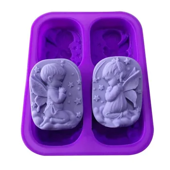 Silicone Soap Mold Cute Baby Angel Pattern Rectangular 4-hole Handmade Soap Cake Decorating Making DIY Mould Accessory Purple
Silicone Soap Mold Cute Baby Angel Pattern Rectangular 4-hole Handmade Soap Cake Decorating Making DIY Mould Accessory Purple