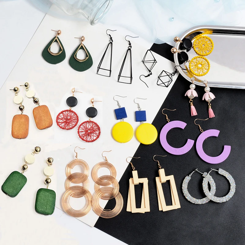 New arrival stylish bohemian colorful Drop Earrings for women girls delicate korean style colorful crystal Wood Metal Earrings
New arrival stylish bohemian colorful Drop Earrings for women girls delicate korean style colorful crystal Wood Metal Earrings