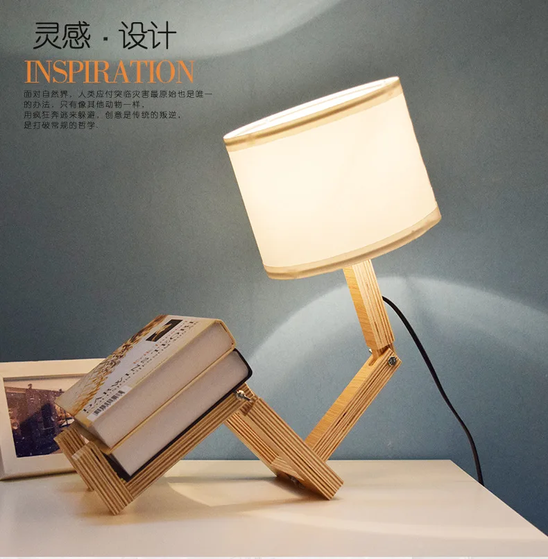 YOOK Humanoid Wooden Table Lamp for Bedroom for Living Room Folding Solid Wooden Fabric Table Lamps Warm Lighting 220V E27
YOOK Humanoid Wooden Table Lamp for Bedroom for Living Room Folding Solid Wooden Fabric Table Lamps Warm Lighting 220V E27