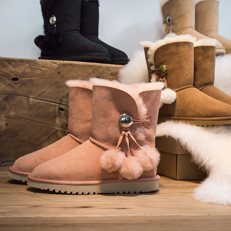Winter 2018 new sheep's fur-in-one wool snowball actress with thicker warm and skid-proof boots
Winter 2018 new sheep's fur-in-one wool snowball actress with thicker warm and skid-proof boots
