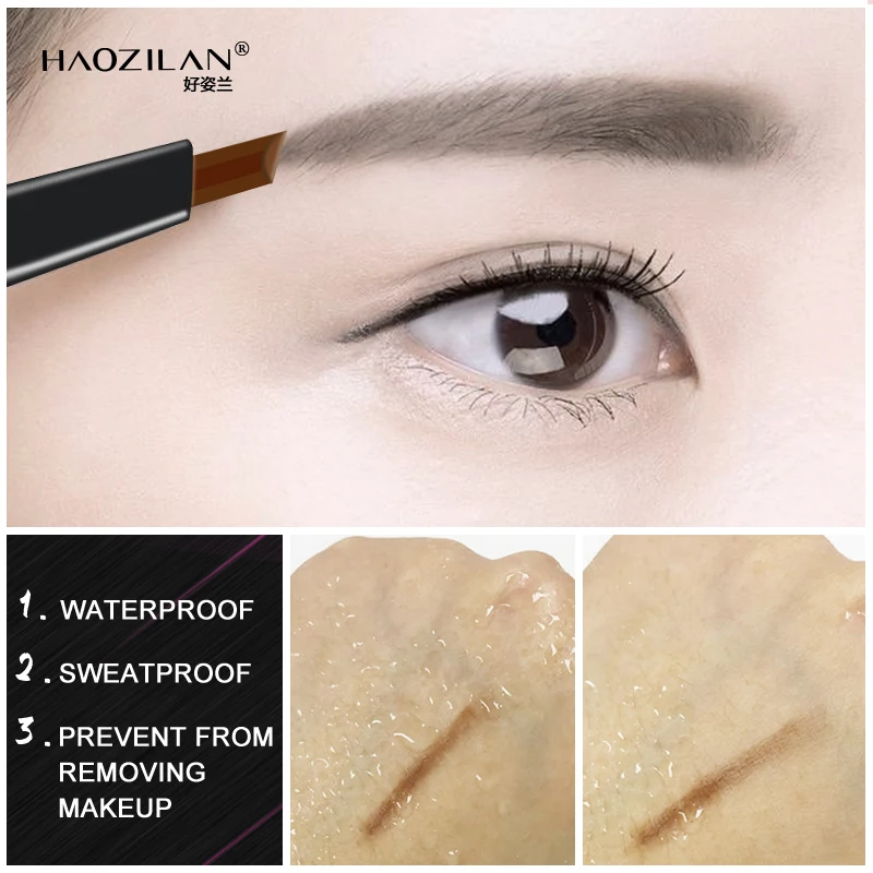 HAOZILAN 6 Colors Double-end Automatic Rotatable Eyebrow Pencil Waterproof Eye Makeup Cosmetic Pen 
HAOZILAN 6 Colors Double-end Automatic Rotatable Eyebrow Pencil Waterproof Eye Makeup Cosmetic Pen