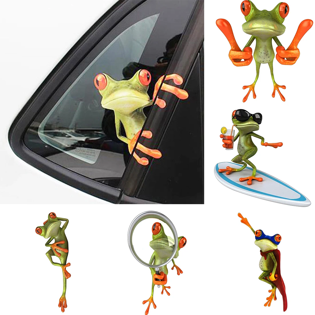 New Arrival 3D Frogs Funny Car Stickers car styling vinyl decal sticker decoration High temperature & water Proof
New Arrival 3D Frogs Funny Car Stickers car styling vinyl decal sticker decoration High temperature & water Proof