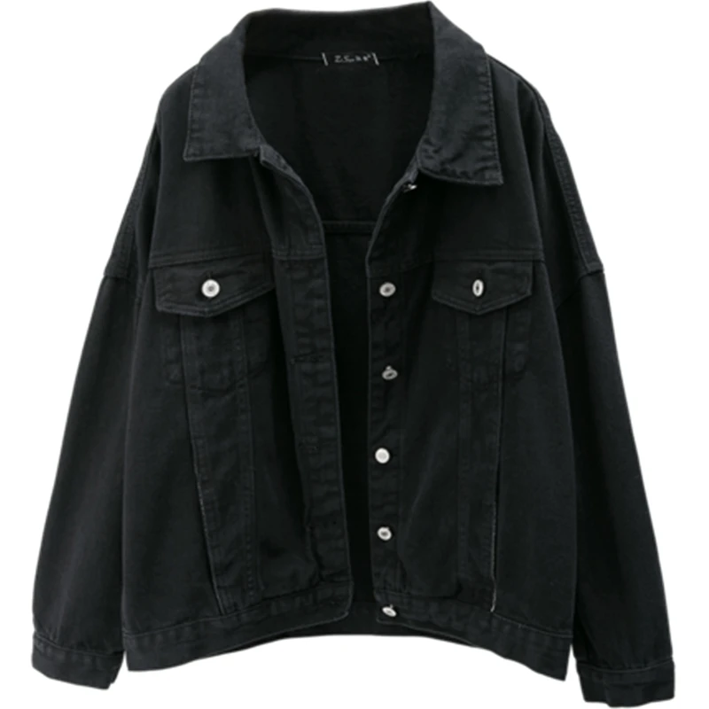 Korean Autumn Black Denim jacket Women 2019 Big size Ladies Vintage Short Jeans Jacket Female Harajuku fashion Women Coat T314
Korean Autumn Black Denim jacket Women 2019 Big size Ladies Vintage Short Jeans Jacket Female Harajuku fashion Women Coat T314