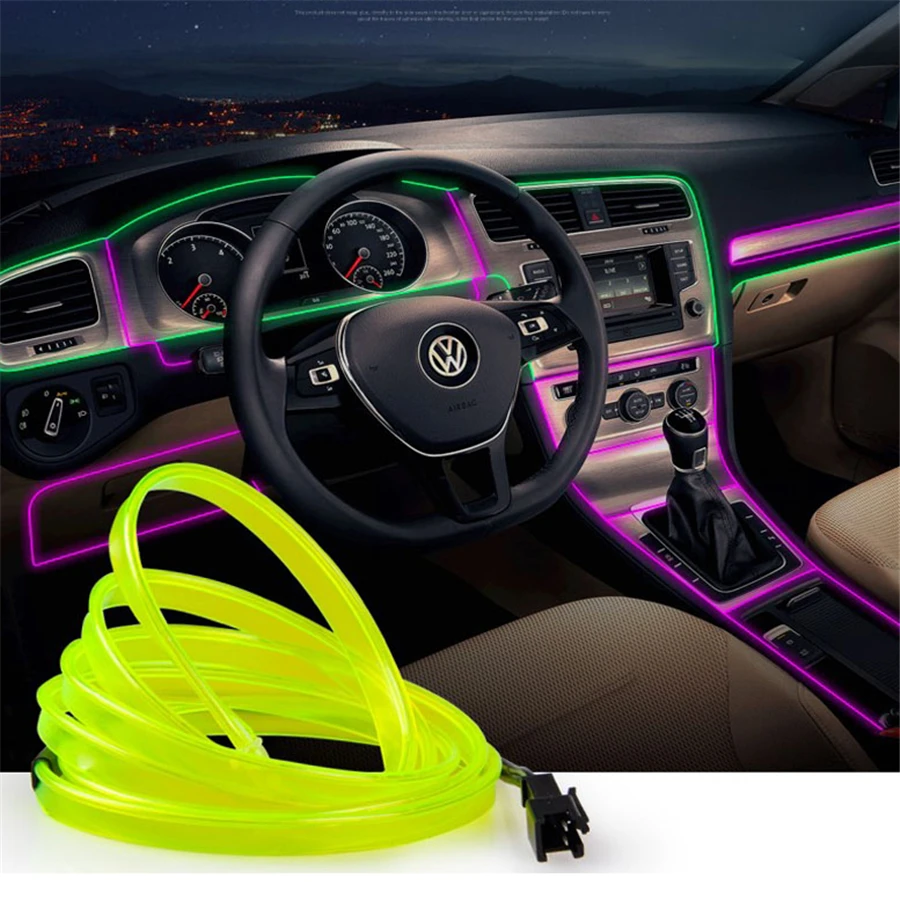 JingXiangFeng 5meter 10 Colors Car Styling Flexible Neon Light EL Wire Rope Strip with Controller Auto Decoration Atmosph
JingXiangFeng 5meter 10 Colors Car Styling Flexible Neon Light EL Wire Rope Strip with Controller Auto Decoration Atmosph