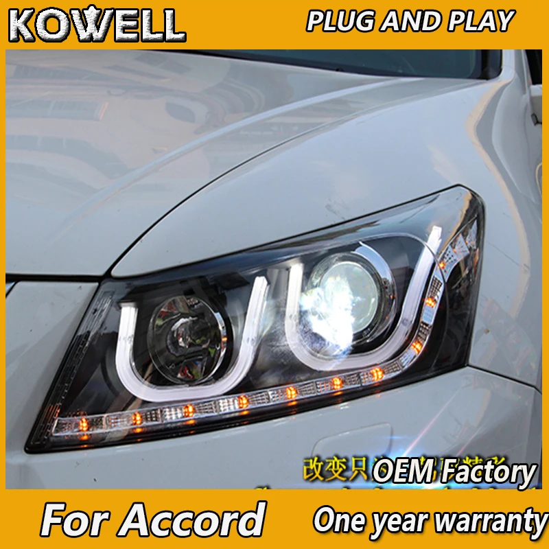 KOWELL Car Styling For Honda Accord Led Headlights 2008-2012 Head Lamp Double U Angel eye led DRL front light Bi-Xenon Lens xeno
KOWELL Car Styling For Honda Accord Led Headlights 2008-2012 Head Lamp Double U Angel eye led DRL front light Bi-Xenon Lens xeno