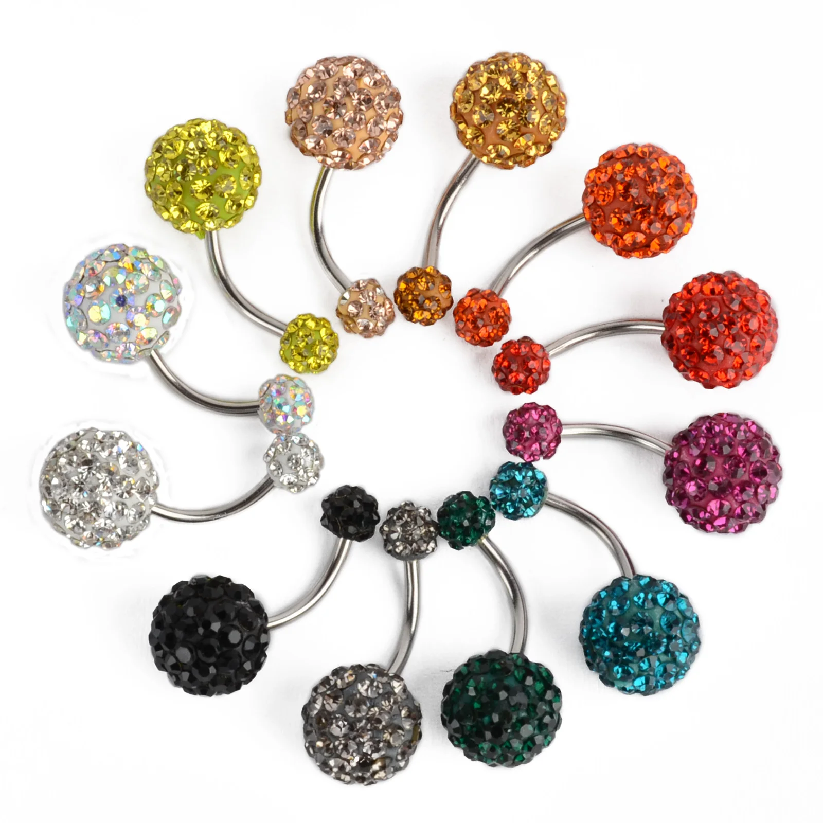 Crystal Body Piercing Stainless Steel Jewelry Silver Plated Bar Ball Barbell Belly Navel Button Ring
Crystal Body Piercing Stainless Steel Jewelry Silver Plated Bar Ball Barbell Belly Navel Button Ring