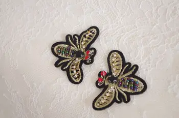 10 pieces heavy beaded Applique with bee, handmade applique, hand crafting bead applique for costume, rhinestone bead appl
10 pieces heavy beaded Applique with bee, handmade applique, hand crafting bead applique for costume, rhinestone bead appl