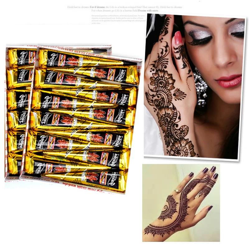 Henna Tattoo Paste Cone Wedding Henna Drawing Waterproof Body Paint Temporary Tattoos Indian Tattoo Inks
Henna Tattoo Paste Cone Wedding Henna Drawing Waterproof Body Paint Temporary Tattoos Indian Tattoo Inks