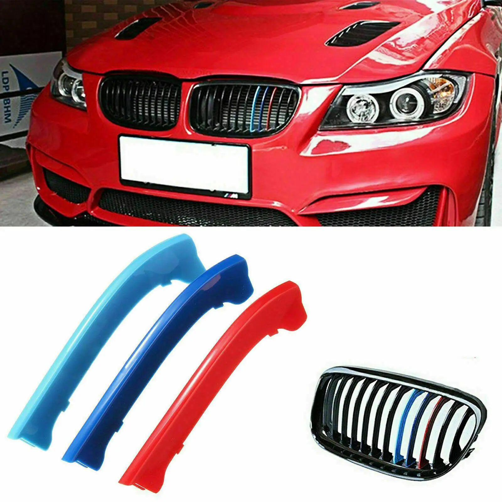 E91 Color Bars Grille E90 M Stripe CAR 3 Cover Decor Series 12 For Kidney BMW For BMW 3 Series E90 E91 LCI 2009-2012
E91 Color Bars Grille E90 M Stripe CAR 3 Cover Decor Series 12 For Kidney BMW For BMW 3 Series E90 E91 LCI 2009-2012
