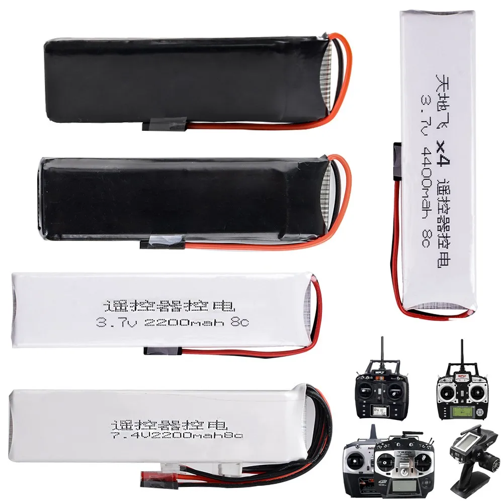 

1pcs Li-Polymer 2S 3.7V 7.4V 1600mah 2200mah 3200mah 4400mAh Lipo Battery For Wfly Radiolink Futaba Transmitter