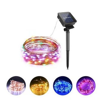 100LEDs Solar LED Copper Wire Lamp 12m Stable Lighting and Flash Outdoor Waterproof Holiday Christmas, New Year Decor String
100LEDs Solar LED Copper Wire Lamp 12m Stable Lighting and Flash Outdoor Waterproof Holiday Christmas, New Year Decor String