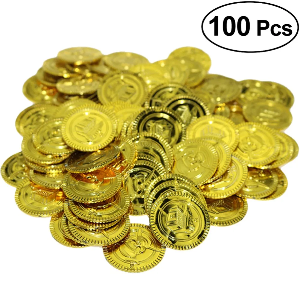 100 Pcs Halloween Children Pirate Gold Coins Plastic Coins Chip Toys Gold Toys Pirate Party Kids Gifts Wedding Party Decoration
100 Pcs Halloween Children Pirate Gold Coins Plastic Coins Chip Toys Gold Toys Pirate Party Kids Gifts Wedding Party Decoration