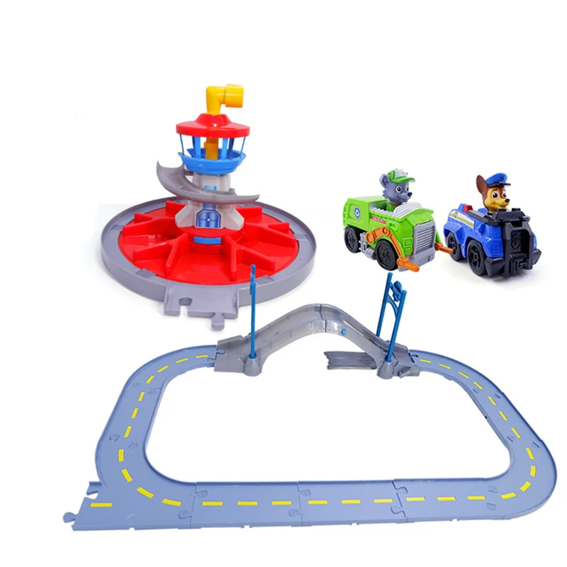 

Paw Patrol Dog Lookout Tower Toys Rescue Track Toy Set Patrulla Canina Action Figure Model Toys for Children