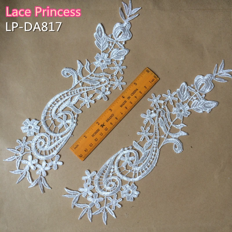5 mirror pair LP-DA817 DIY white polyester embroider lace patches Venise Lace flowers Lace Applique Garment accessories
5 mirror pair LP-DA817 DIY white polyester embroider lace patches Venise Lace flowers Lace Applique Garment accessories