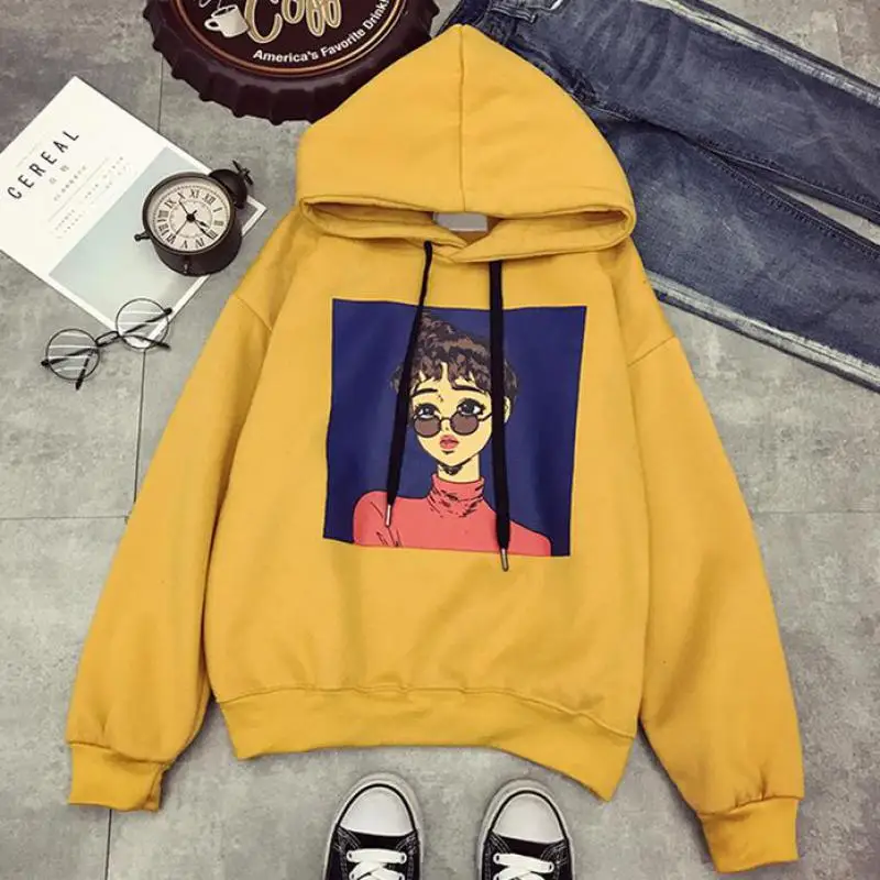 2018 New Fashion Character Cartoon Harajuku Punk Autumn Winter Women Hooded Sweatshirt Long Sleeve Casual Loose Fleece Hoodies
2018 New Fashion Character Cartoon Harajuku Punk Autumn Winter Women Hooded Sweatshirt Long Sleeve Casual Loose Fleece Hoodies