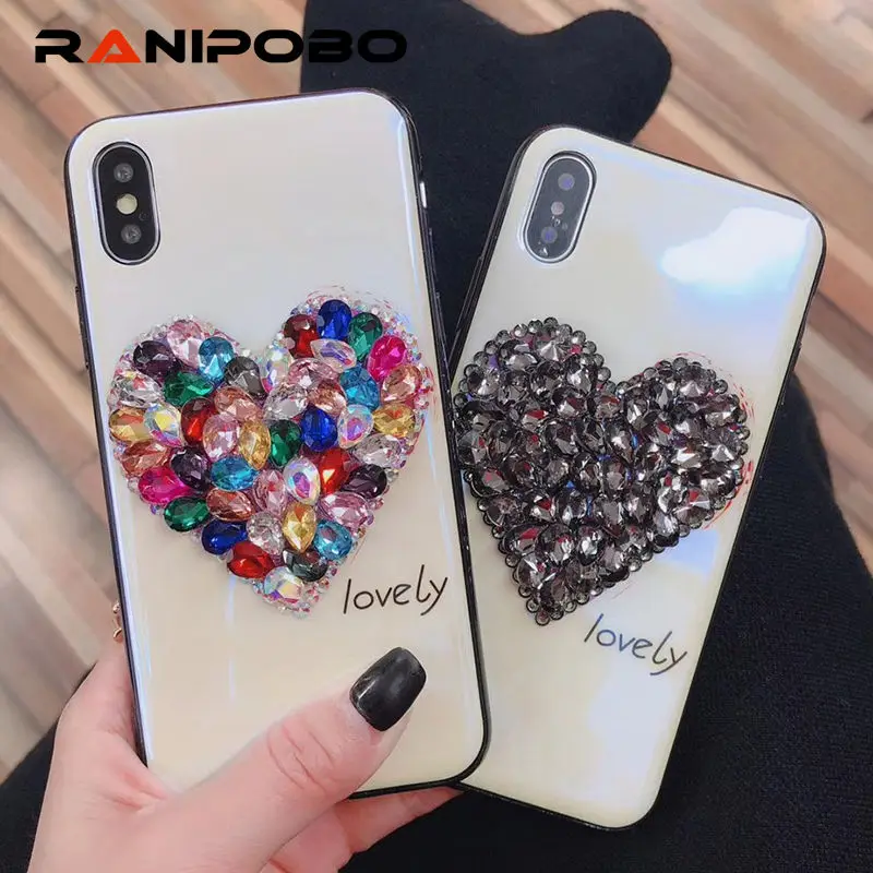 Handmade 3D Diamond Love heart phone case for iphone X 6 6S Plus 7 7Plus 8 8Plus Fashion Bling Soft Protection Back Cover
Handmade 3D Diamond Love heart phone case for iphone X 6 6S Plus 7 7Plus 8 8Plus Fashion Bling Soft Protection Back Cover