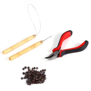 100Pcs Silicone Micro Links/Beads+1Pcs Pulling Needle+1Pcs Ring Needle +1Pcs Holes Plier Hair Extensions Tool Set Makeup kits
100Pcs Silicone Micro Links/Beads+1Pcs Pulling Needle+1Pcs Ring Needle +1Pcs Holes Plier Hair Extensions Tool Set Makeup kits