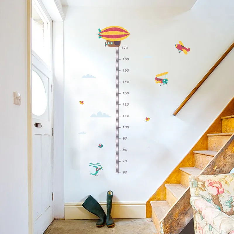 1PCS Cartoon Airplanes Birds Height Measure Wall Stickers Kids Adhesive Mural For Baby Boy Room Nursery Home Decor 30*90CM
1PCS Cartoon Airplanes Birds Height Measure Wall Stickers Kids Adhesive Mural For Baby Boy Room Nursery Home Decor 30*90CM
