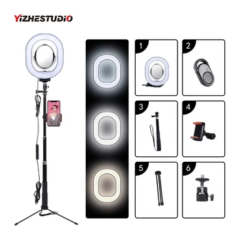 Yizhestudio 3500-5500k Photography Dimmable LED Selfie Ring Light With Phone Holder USB Plug Tripod Stepless Selfie light
Yizhestudio 3500-5500k Photography Dimmable LED Selfie Ring Light With Phone Holder USB Plug Tripod Stepless Selfie light