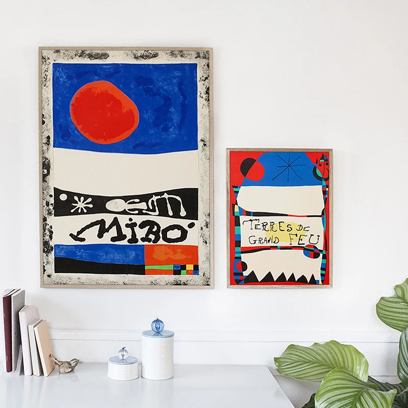 Joan Miro абстрактный стиль классический настенный художественный холст Постер и