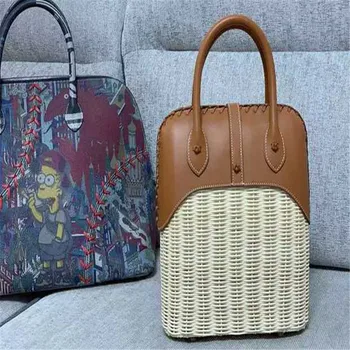 Rattan Handmade HandbagWomen'sCross Body Rattan Weaving Straw Bag Large Capacity WeavingNew Bag Fashion Spring and Summe
Rattan Handmade HandbagWomen'sCross Body Rattan Weaving Straw Bag Large Capacity WeavingNew Bag Fashion Spring and Summe