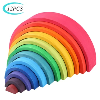 12PCS Large Montessori Wooden Rainbow Semicircular Arch Bridge Puzzle Color / Macarons Color Puzzle Shape Sorting Learning Toys
12PCS Large Montessori Wooden Rainbow Semicircular Arch Bridge Puzzle Color / Macarons Color Puzzle Shape Sorting Learning Toys