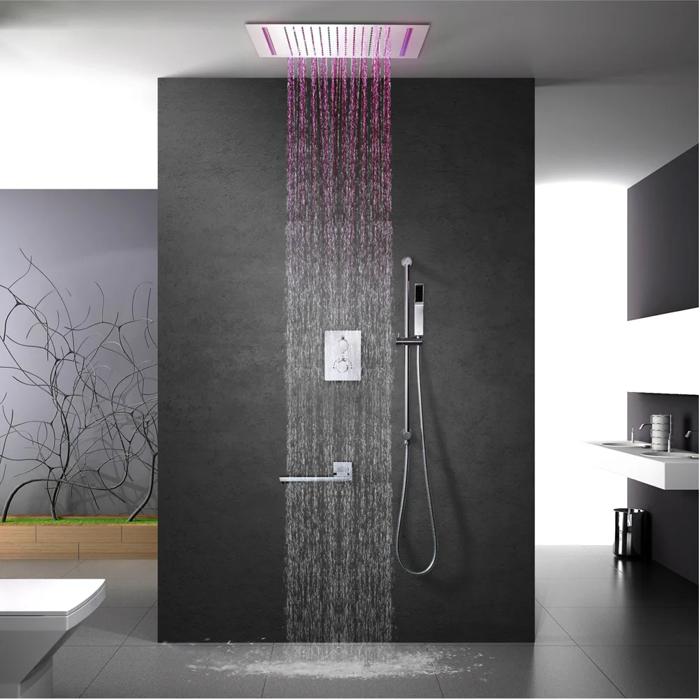 Sea Depp Concealed Shower LED Single Function Sprinkler Top Spray Constant Temperature Shower Head Set Manufacturers Direct Sell
Sea Depp Concealed Shower LED Single Function Sprinkler Top Spray Constant Temperature Shower Head Set Manufacturers Direct Sell