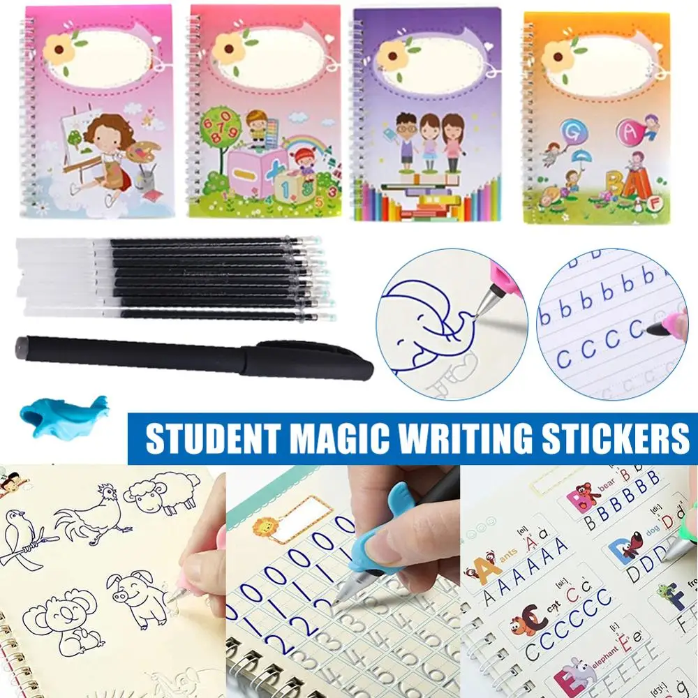 Magic Calligraphy That Can Be Reused Handwriting Copybook Set for Kid Calligraphic Letter Writing Grooves Painting Copybook
Magic Calligraphy That Can Be Reused Handwriting Copybook Set for Kid Calligraphic Letter Writing Grooves Painting Copybook