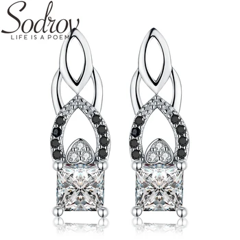 SODROV Genuine 2019 New 925 Sterling Silver Engagement Hoop Earrings for Women Black Spinel Stone Jewelry Bijoux T017
SODROV Genuine 2019 New 925 Sterling Silver Engagement Hoop Earrings for Women Black Spinel Stone Jewelry Bijoux T017
