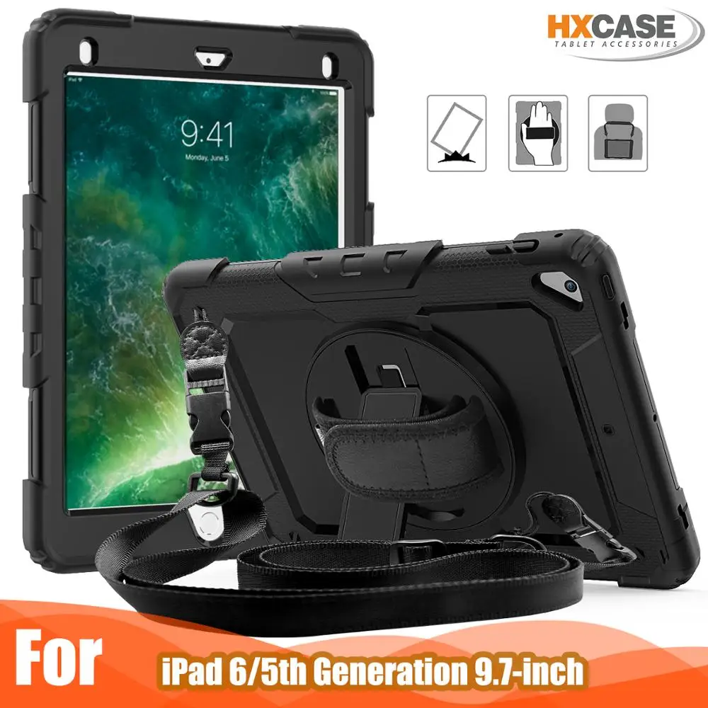 Tablet Case for Ipad Air 2 2019 Case 360 Rotating Kickstand&Hand Strap Silicone Shockproof Funda for New Ipad Pro 9.7 inch Cover
Tablet Case for Ipad Air 2 2019 Case 360 Rotating Kickstand&Hand Strap Silicone Shockproof Funda for New Ipad Pro 9.7 inch Cover