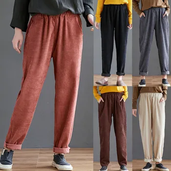 Women Corduroy Long Pants Candy Color High Waist Long Trousers Stright Autumn Winter Pants Femme Plus Size Fashion Pants
Women Corduroy Long Pants Candy Color High Waist Long Trousers Stright Autumn Winter Pants Femme Plus Size Fashion Pants