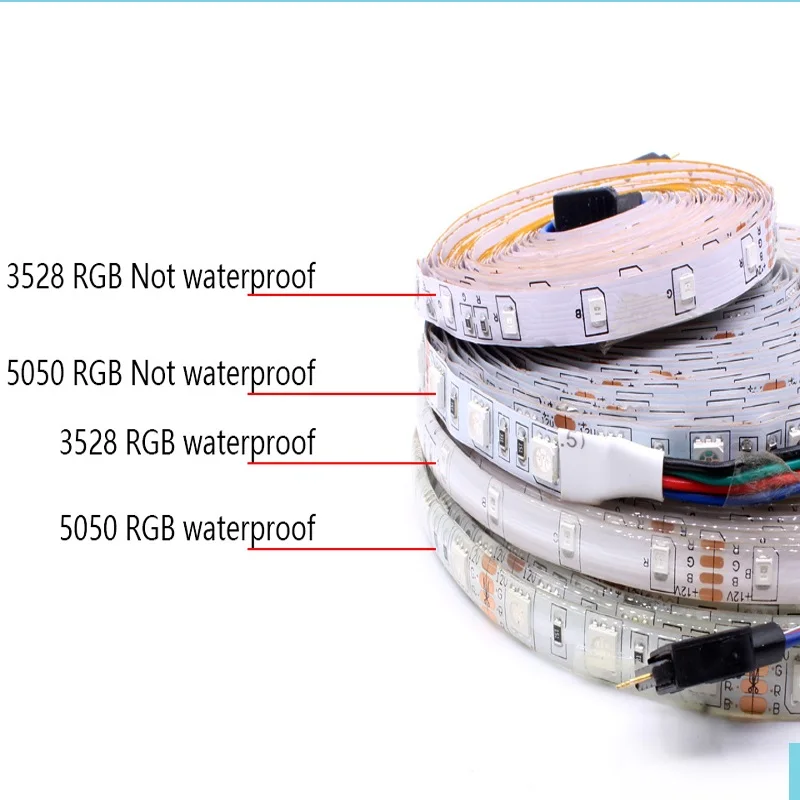 Водонепроницаемая светодиодная ленсветильник 5 м IP65/без IP20 5050 SMD 12 В постоянного