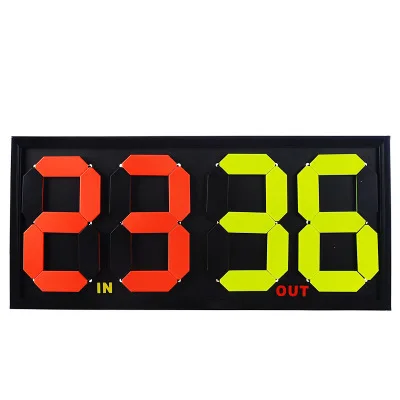 Football Substitution Board Large Size Manual Substitutions Number Plate Double-Sided Display 4-Digit-Doubled Variable with Numb
Football Substitution Board Large Size Manual Substitutions Number Plate Double-Sided Display 4-Digit-Doubled Variable with Numb