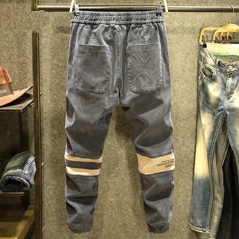 Autumn New Mens Jeans Vintage Washed Black Denim Pants Casual Loose Elastic Lace-Up Waist Harem Pants Patchwork Fashion Trousers
Autumn New Mens Jeans Vintage Washed Black Denim Pants Casual Loose Elastic Lace-Up Waist Harem Pants Patchwork Fashion Trousers