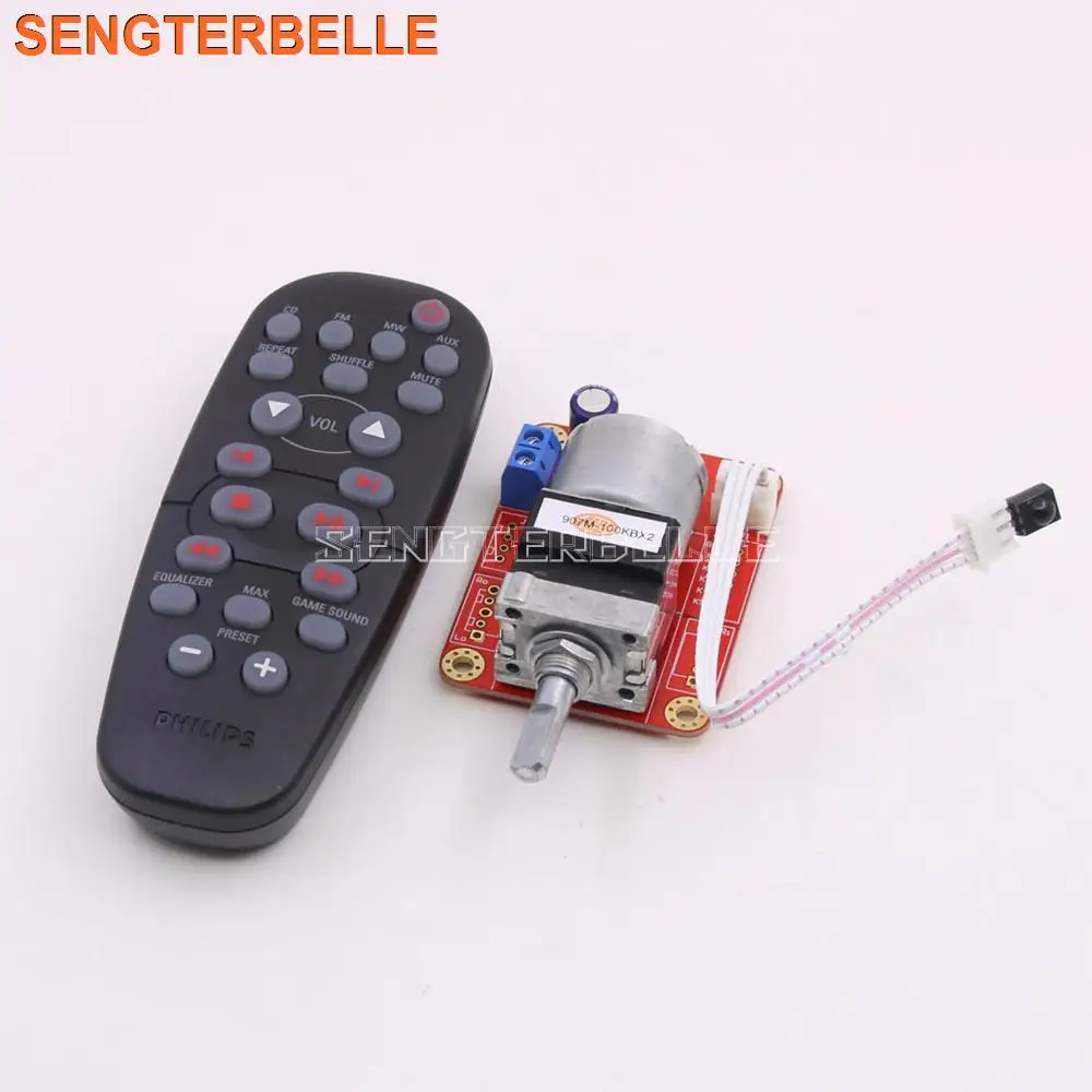 

Assembeld HiFi ALPS 100K Motor Potentiometer Infrared Remote Control Volume Board For DIY Audio Preamplifier/Amp Upgrade