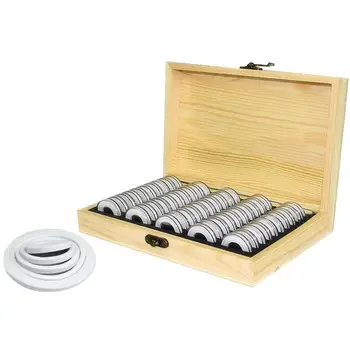 50 Coin Storage Box Round Coin Storage Wooden Box Home Classic Commemorative Coin Collection Box
50 Coin Storage Box Round Coin Storage Wooden Box Home Classic Commemorative Coin Collection Box