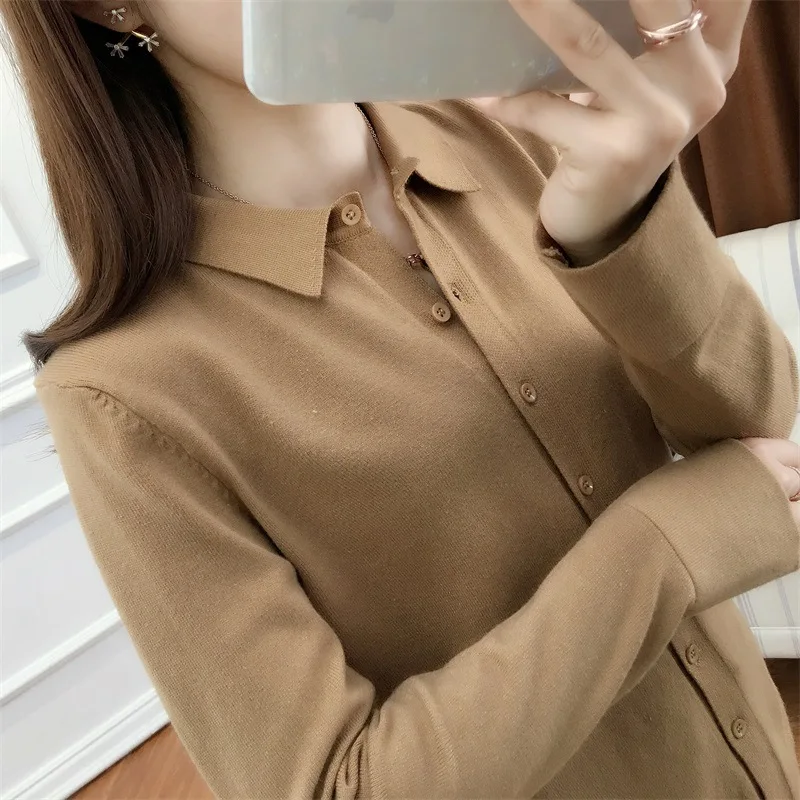 Sparsil Women Winter Wool Turn-Down Collar Sweater Cardigans Solid Color Slim Style Soft Warm Fashion Women Base Outwear Female
Sparsil Women Winter Wool Turn-Down Collar Sweater Cardigans Solid Color Slim Style Soft Warm Fashion Women Base Outwear Female