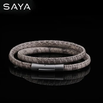 20cm Length Genuine Leather Bracelets for Men with 316L Stainlenss Steel Clasp Bracelet Free Shipping
20cm Length Genuine Leather Bracelets for Men with 316L Stainlenss Steel Clasp Bracelet Free Shipping