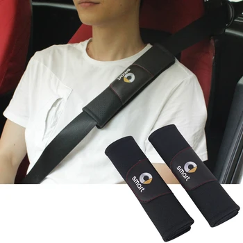

2x Car Seat Belt Cover Shoulder Pad For Smart Fortwo Forfour 453 451 450 452 454 Crossblade Cabrio Roadster Interior Accessories