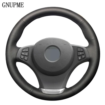 DIY Hand-stitched Black Genuine Leather Car Steering Wheel Cover for BMW X3 E83 2003-2010 E53 X5 2003-2006
DIY Hand-stitched Black Genuine Leather Car Steering Wheel Cover for BMW X3 E83 2003-2010 E53 X5 2003-2006
