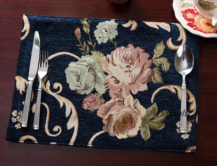 

American Western Mat European high-end luxury simple modern style table mat cotton and linen Table runner