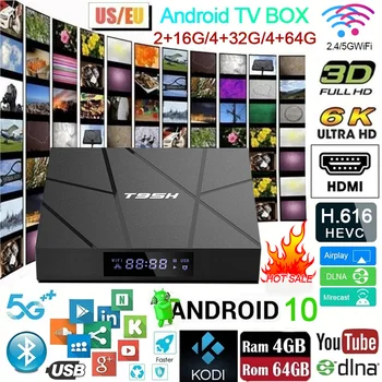 T95H Android 10.0 Smart TV Box 4Gb Ram 32Gb 64Gb Rom Allwinnner H616 2.4G Wifi 6K HD Set Top Box Gift with Remote Control for US
T95H Android 10.0 Smart TV Box 4Gb Ram 32Gb 64Gb Rom Allwinnner H616 2.4G Wifi 6K HD Set Top Box Gift with Remote Control for US