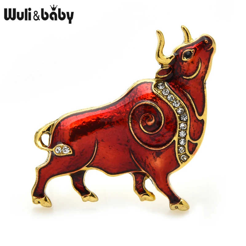 Wuli&baby Pround Flower Bull Brooches 2021 OX Enamel Rhinestone Brooch Pins New Year Jewelry Gift
Wuli&baby Pround Flower Bull Brooches 2021 OX Enamel Rhinestone Brooch Pins New Year Jewelry Gift