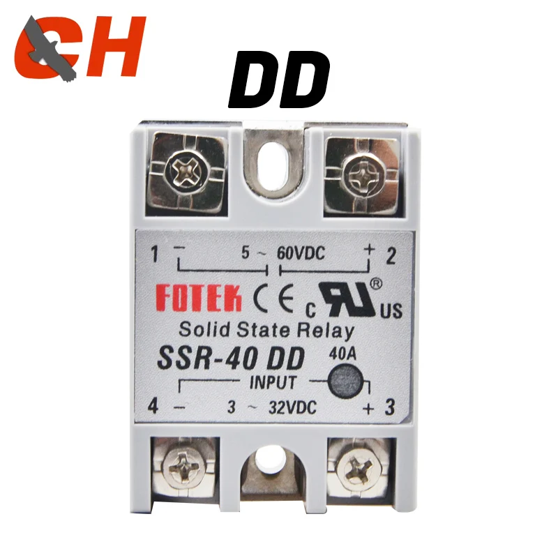 SSR- 25DD 40DD 60DD 80DD SSR Single Phase DC Control DC Heat Sink 3-32VDC To 5-220VDC25A 40A 60A 80ADD Solid State Relay
SSR- 25DD 40DD 60DD 80DD SSR Single Phase DC Control DC Heat Sink 3-32VDC To 5-220VDC25A 40A 60A 80ADD Solid State Relay